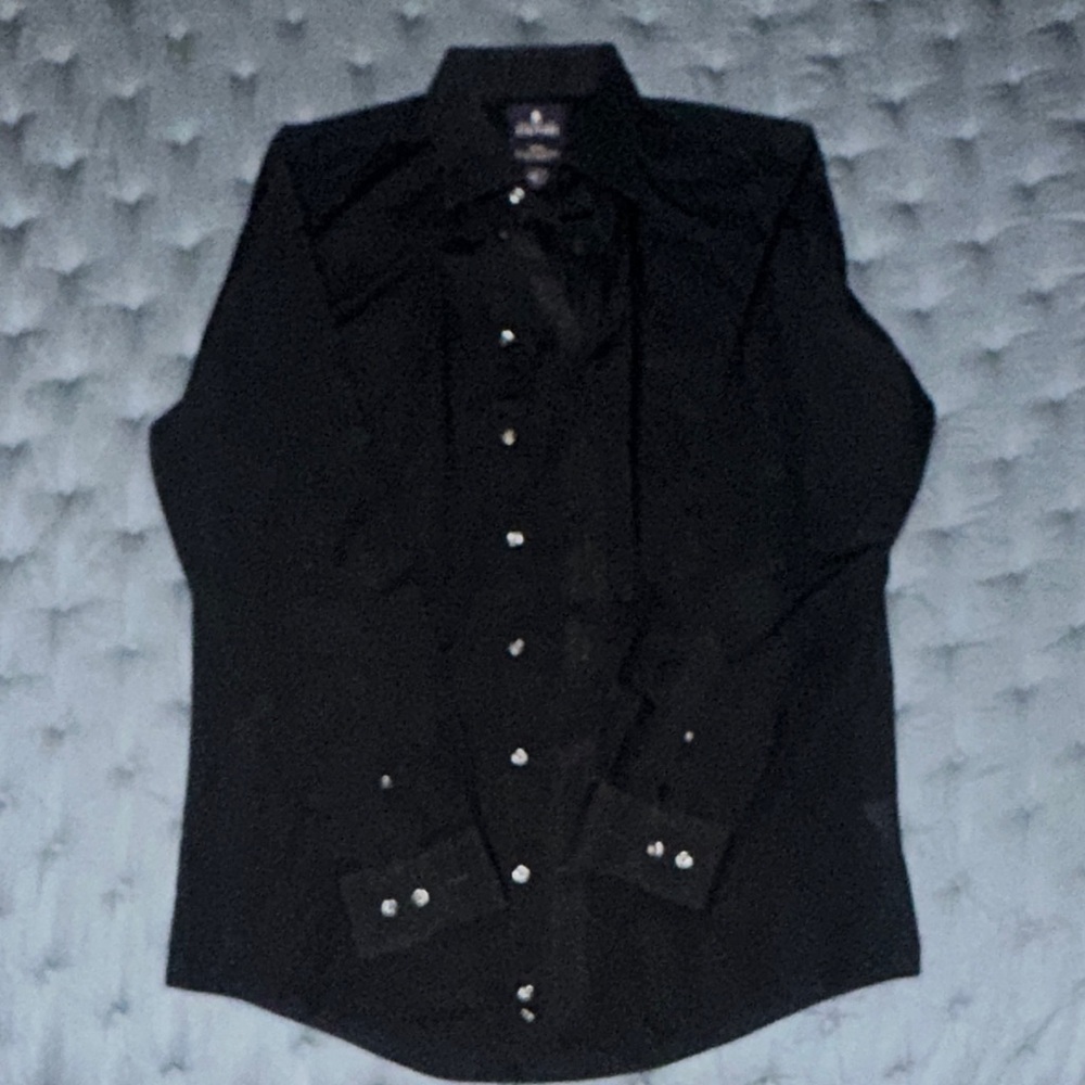 Stafford Men's Dark Casual Button Down Shirt